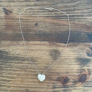 Tiffany & Co Folded Heart Pendant Necklace